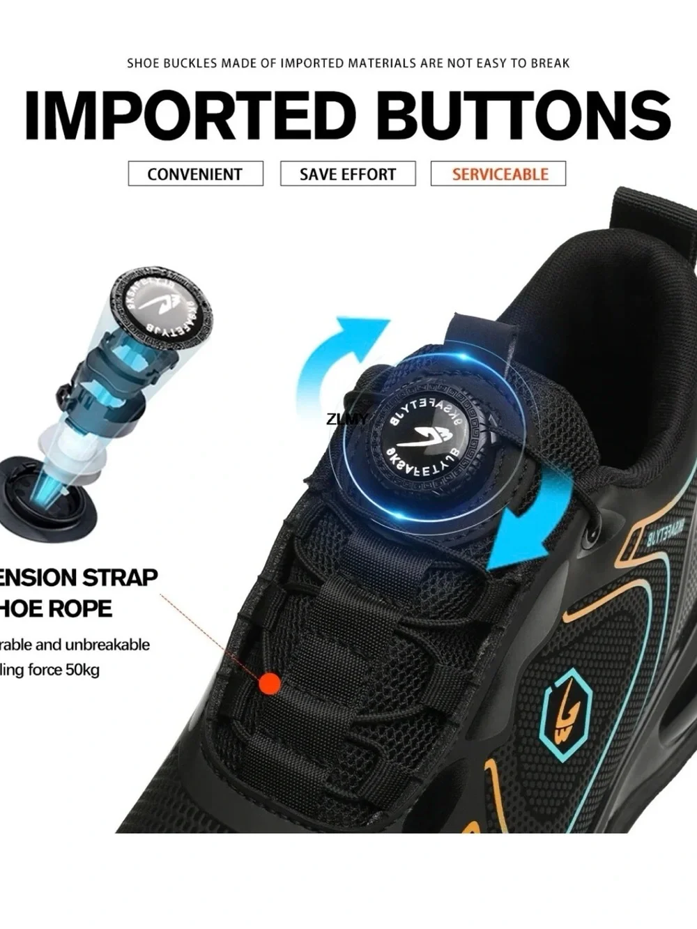 SAFETREK reinforced-toe work shoes.Size 44 It's like a size 11.